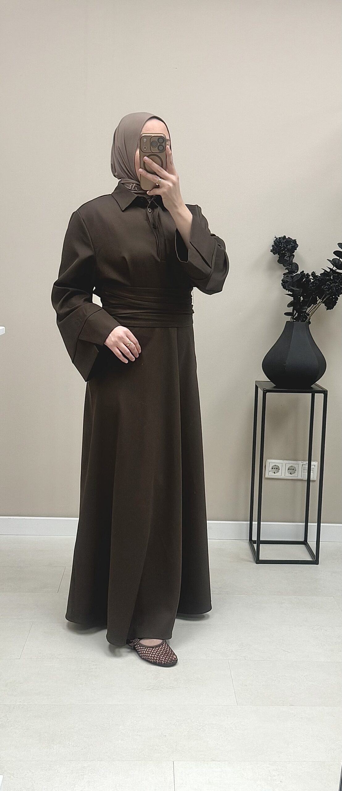 Jurk Alya bruin